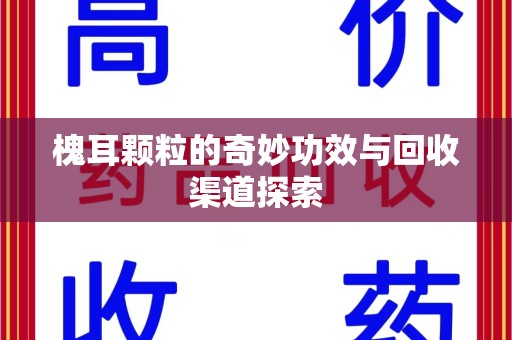 南京槐耳颗粒的奇妙功效与回收渠道探索