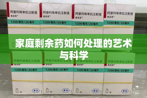 南京家庭剩余药如何处理的艺术与科学